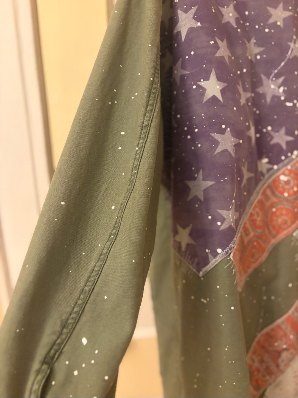 We The Free Olive Green Spruce military American flag 🇺🇸 Jacket - Picture 4 of 16